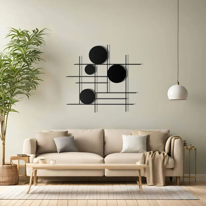Large Circular Metal Wall Art | Layered Geometric Sculpture | Statement Decor