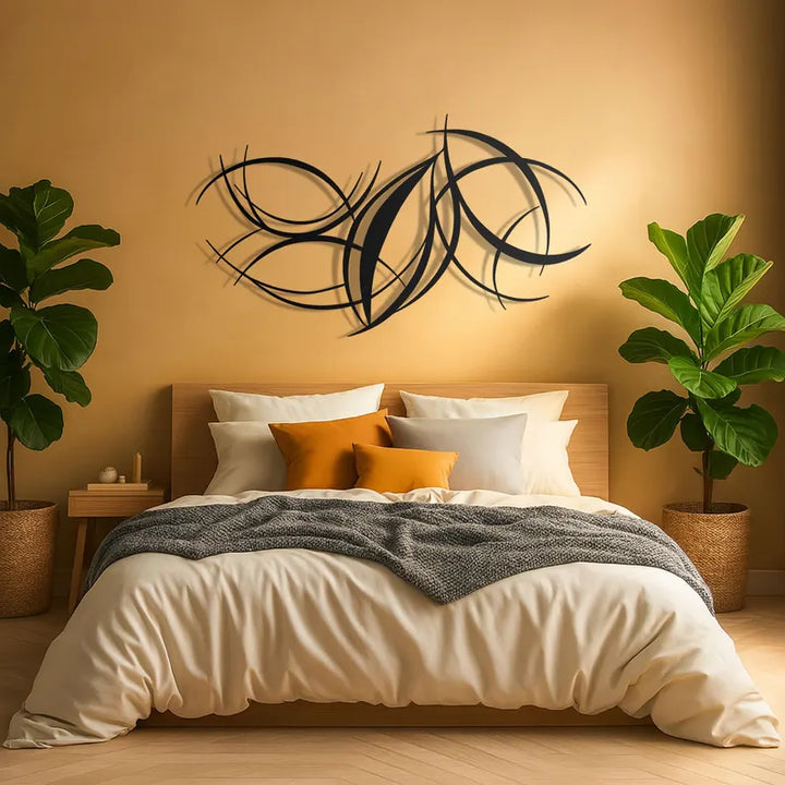 Curved Metal Wall Art | Large Abstract Sculpture | Modern Living Room Decor