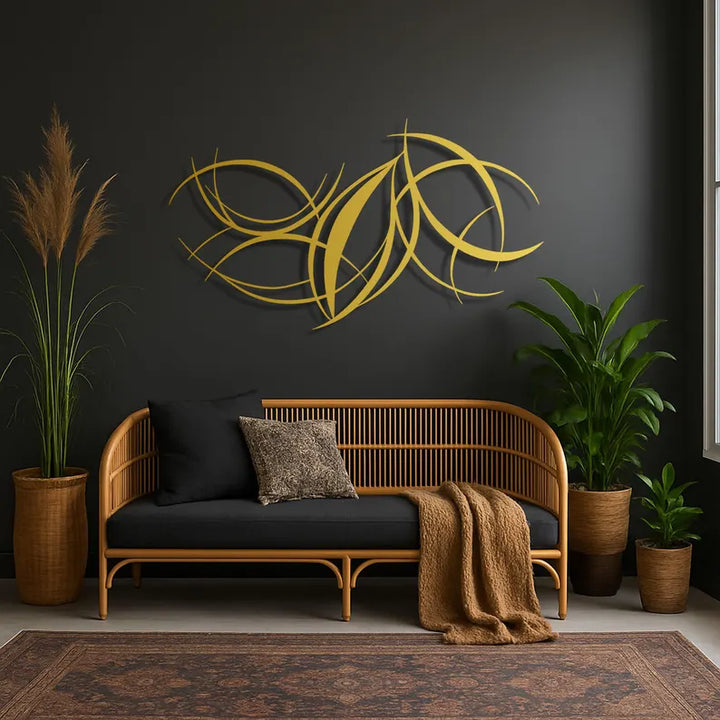 Curved Metal Wall Art | Large Abstract Sculpture | Modern Living Room Decor